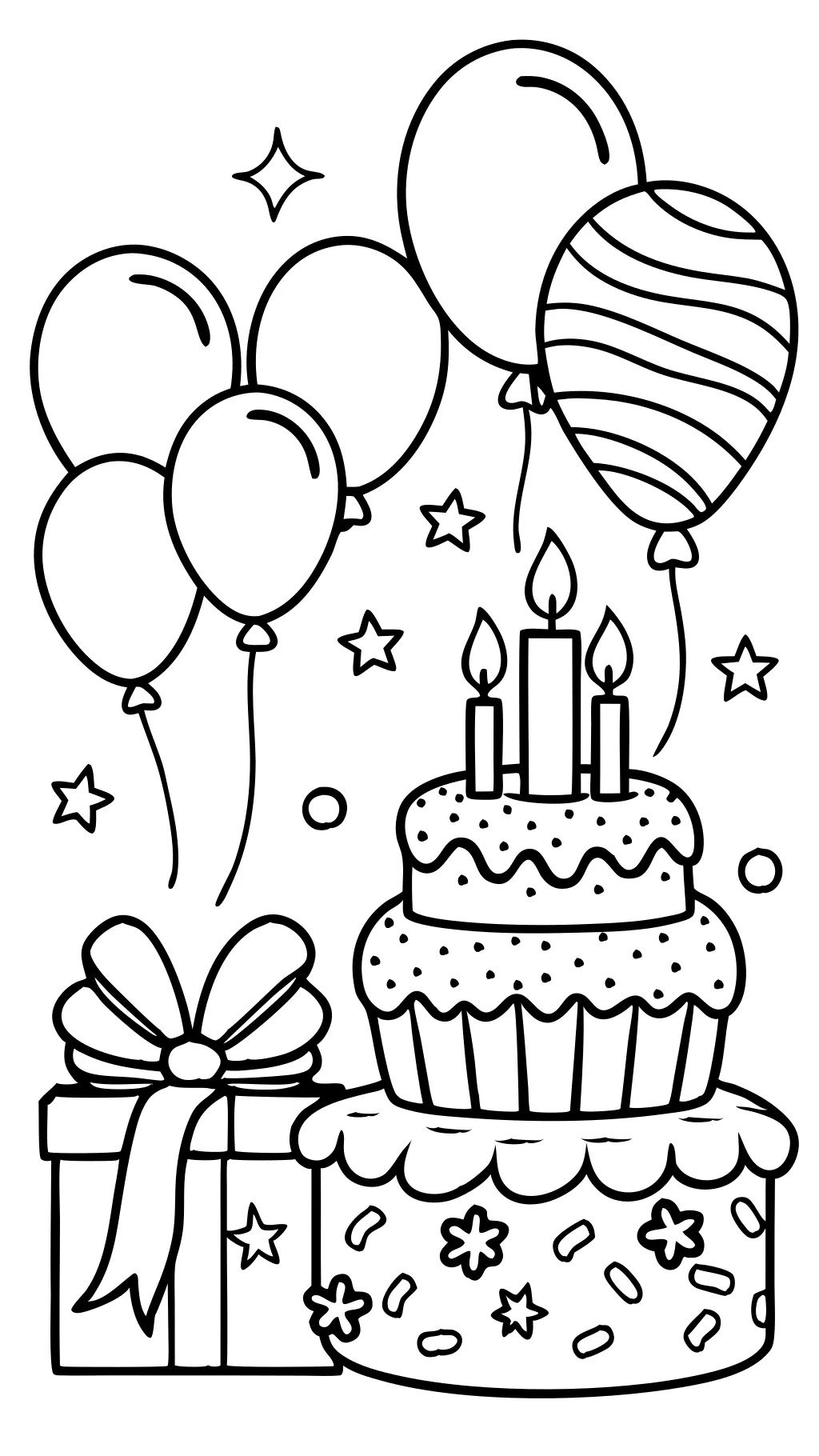 coloriages cartes d’anniversaire imprimables